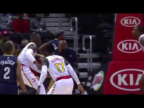 Dwight Howard Rejects Dante Cunningham   Pelicans vs Hawks   Oct 18, 2016   2016 17 NBA Preseason