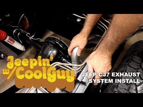 Jeep CJ7 Exhaust install - 258 with catalytic converter