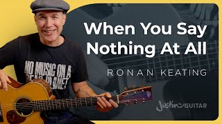 When You Say Nothing At All | Easy Guitar Lesson