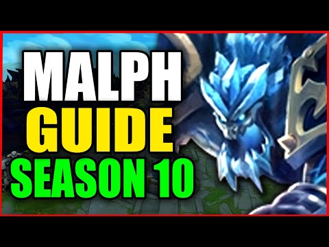 How to Play MALPHITE for BEGINNERS (Best Build, Runes, Season 10) S10 Malphite Gameplay Guide
