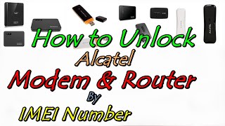 How to unlock Alcatel Modem & Router all models by NCK Code Free
