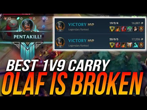 WILD RIFT OLAF IS GIGA BROKEN IN LEGEND Q (YES HE IS BROKEN AF)