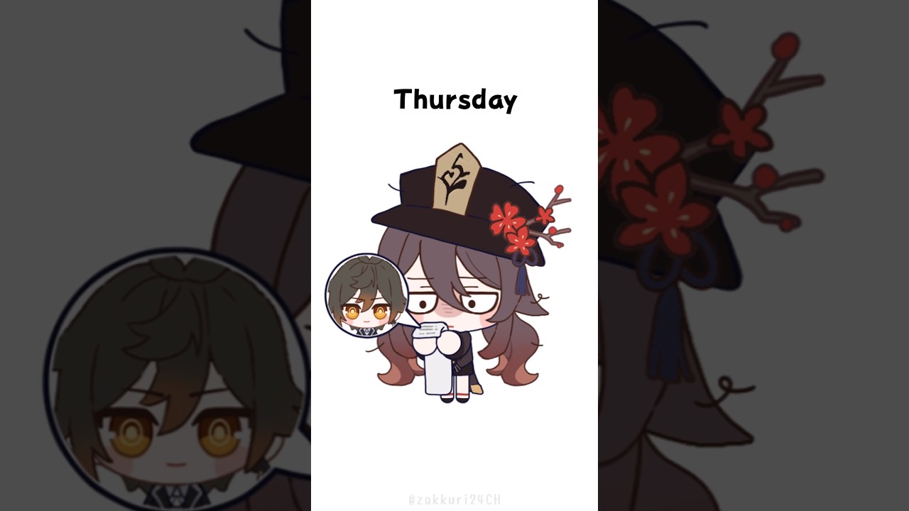 胡桃の1週間👻🗓️ #胡桃 #hutao #原神 #genshinimpact #shorts