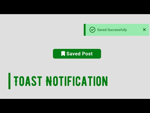 Toast Notification Using Html Css Javascript Coding With Mido
