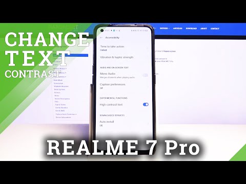 How to Activate High Contrast Text in REALME 7 Pro – Find Text Options