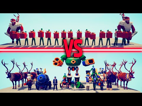 PRESENT ELF TEAM vs HOLIDAY TEAM - Totally Accurate Battle Simulator | TABS