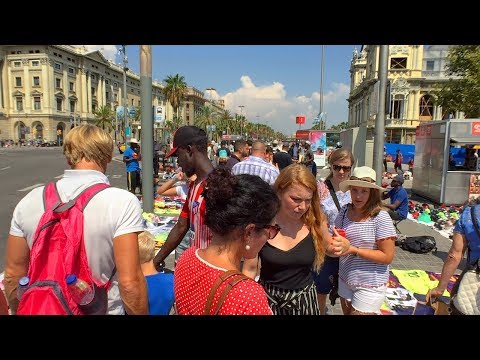Barcelona’s La Rambla COMPLETE WALK from Catalonia Square to the Port