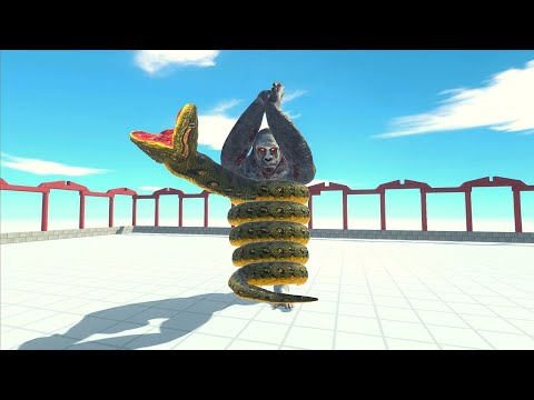 Giant Strong Reskinned Green Anaconda Vs Every Unit ARBS |Animal Revolt Battle Simulator