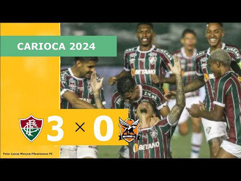 FLUMINENSE 3 x 0 NOVA IGUAÇU - CAMPEONATO CARIOCA 2024; VEJA OS GOLS