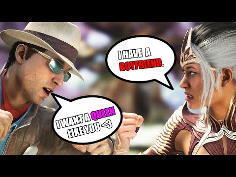 Mr.Cage Flirting with Sindel and her Daughters - Mk1