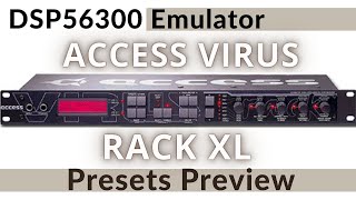 Video thumbnail for Access Virus Rack XL | DSP56300 v.1.2.5 | Presets Preview by Simon Le Grec