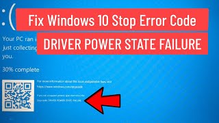 Fix Windows 10 STOP Error Code 0x0000009F DRIVER POWER STATE FAILURE (Solved)