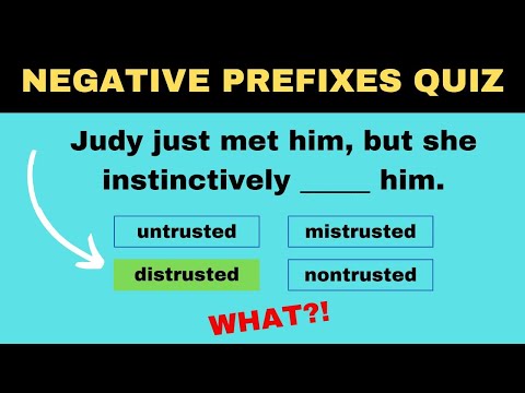 Negative Prefixes Quiz - Can you score a 25/25?