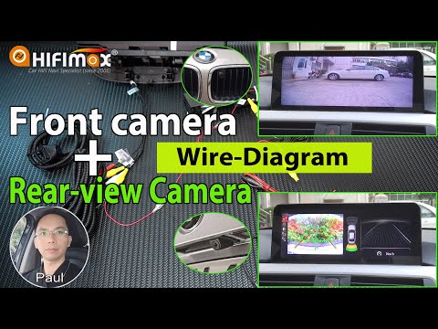 BMW Android GPS Front Camera & Reverse Camera installation wire Diagram | car camera install guide