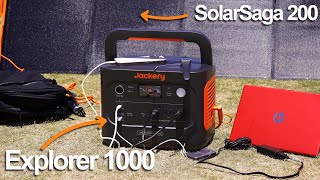 Jackery Solar Generator 1000 v2 + SolarSaga 200 = Maximum Portable Power! 🔋