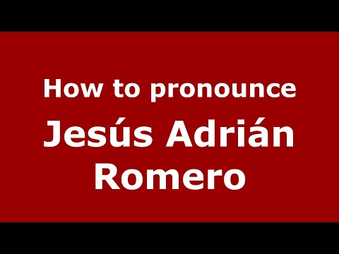 How to pronounce Jesús Adrián Romero (Mexico/Mexican Spanish) - PronounceNames.com