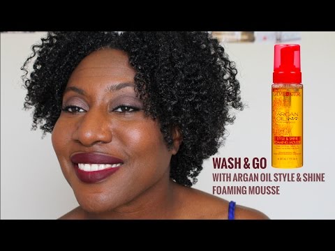 Wash and Go with Argan Oil Style and Shine Foaming...