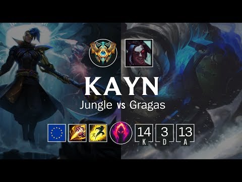 Kayn Jungle vs Gragas - EUW Challenger Patch 8.23