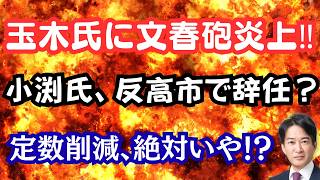 【仰天】玉木代表に壮絶文春砲で大炎上！？小渕優子氏が税調辞任報道の意味！定数削減を絶対阻止したい人々！？