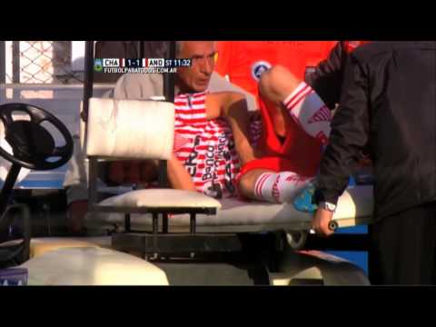 Se lesionó Galeano. Chacarita 1 - Los Andes 1. Fecha 24. Primera B Nacional 2015. FPT.