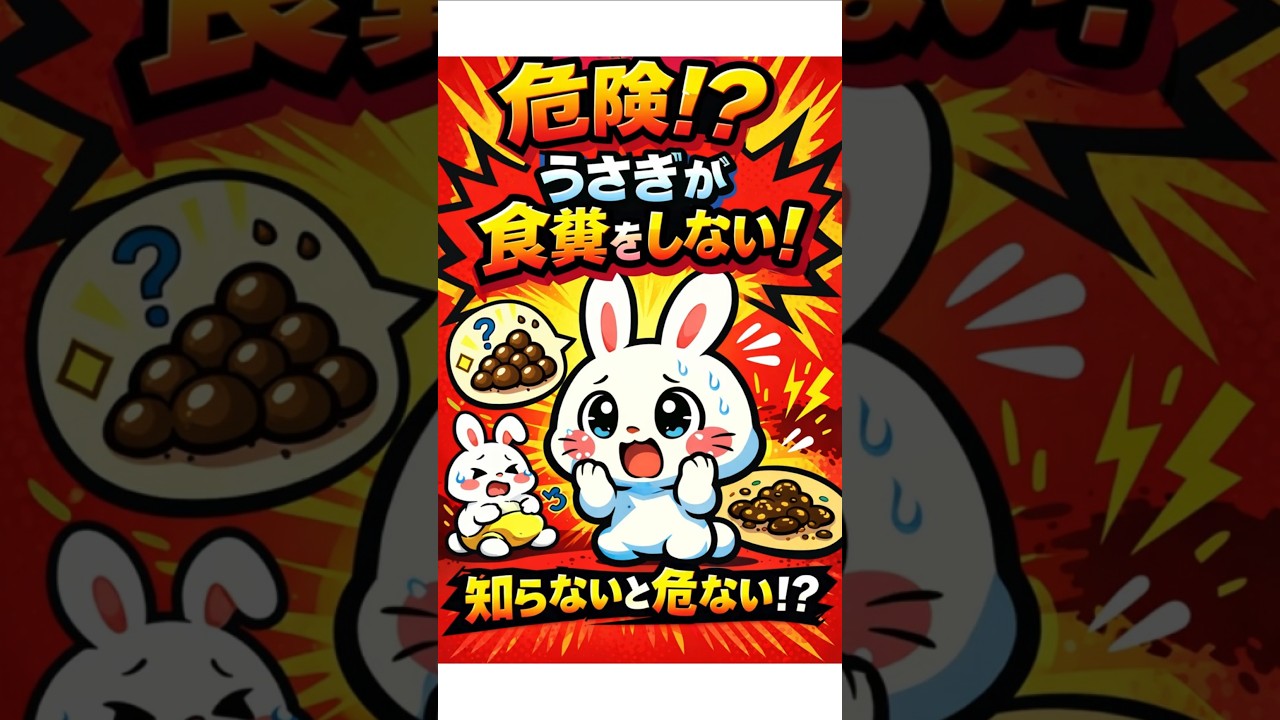 危険！うさぎが食糞をしない！？#うさぎ