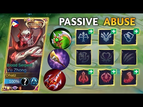 EASILY PASSIVE ABUSE ACTIVATE USING THIS ATTACK SPEED SLOW BUILD | YU ZHONG EMBLEM SET - MLBB