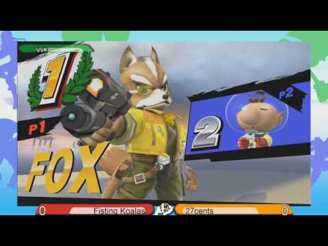 Smash 4 @ CU #7: Fisting Koalas (Fox) vs. 27Cents (Olimar, Diddy Kong) Winner's Quarters