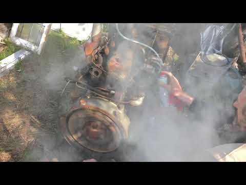 Trying to start Perkins 4108 Diesel engine...