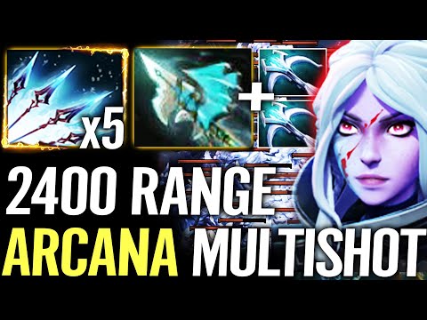 🔥 2400 Range Arcana Drow Ranger WTF Multishot — Hurricane Pike + Quiver 290% DMG Carry Dota 2 Pro