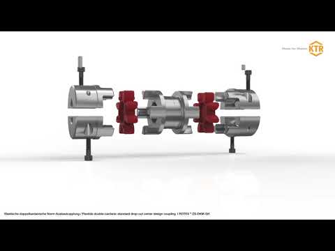 ROTEX® ZS-DKM-SH double-cardanic coupling with split (cracked) hubs | KTR Systems