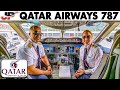 Qatar Airways Boeing 787 Cockpit Into Tanzania