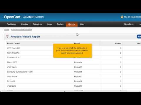 How to view reports in OpenCart