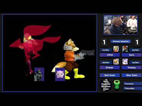 NE Melee Arcadian 2024 - trilok/Ember (Red) vs. kuro/Tommy (Blue) - SSBM Doubles WQF