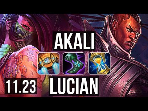 AKALI vs LUCIAN (TOP) | 8 solo kills, 1.5M mastery, 300+ games | EUW Master | 11.23