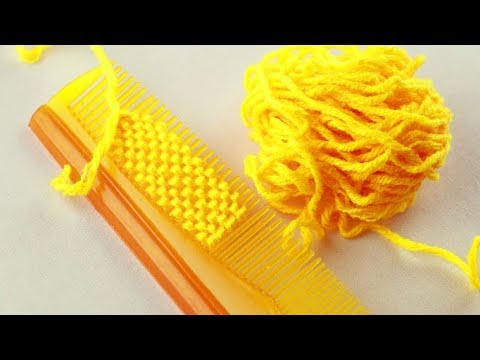 Hand Embroidery Amazing Trick | Easy flower embroidery trick with hair comb