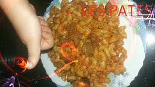 Melissa kahina Les  pates    مكرونة بالصلصة الحمرا واللحم المفروم  طيبة وسهلة