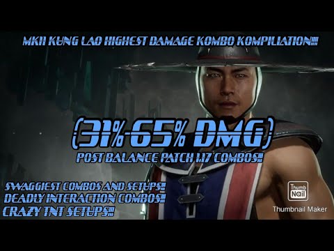 "THE SWAGGY SHAOLIN" Mk11 Kung Lao Highest Damage Combo Compilation (ALL VARIATIONS)