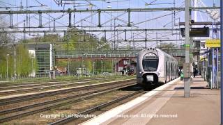 preview picture of video 'SJ X40 trains in Hallsberg, Sweden'