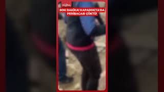 SON DAKİKA! Kapadokya'da peribacası çöktü! #shorts #keşfet #kapadokya #nevşehir