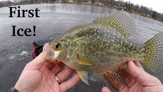 FIRST ICE CRAPPIES! Ice Fishing Minnesota EARLY ICE 2019