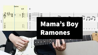 Ramones - Mama&#39;s Boy Guitar Cover With Tab