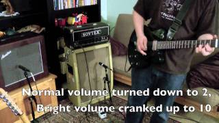 Video thumbnail for Sovtek MIG-50 with DeArmond M70, various pickup, channel, and volume settings by AmpsAflame