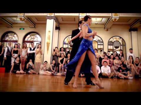 Alejandra Gutty and David Alejandro Palo are dancing at Shanghai Tango Festival in 2016