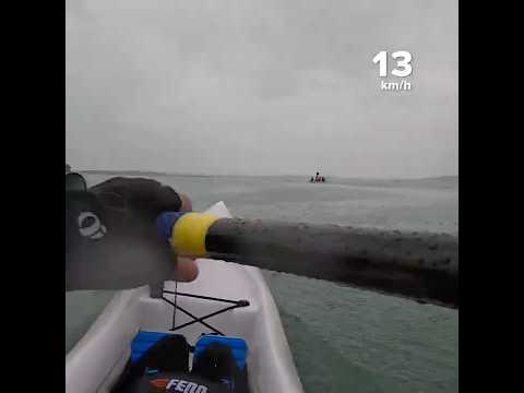 Paddling with rowers #surfski #paddler #rowers #newzealand