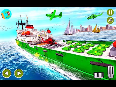 US Army Ship Transport :Tank Simulator Games - Android Gameplay