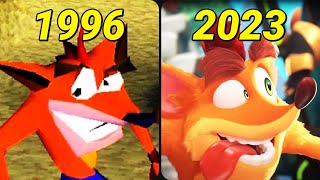 Evolution of Crash Bandicoot Games (1996-2023)