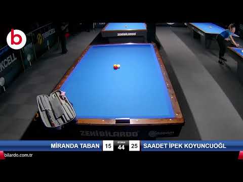 MİRANDA TABAN & SAADET İPEK KOYUNCUOĞLU Bilardo Maçı - 2024 KADINLAR 1.ETAP-1.TUR