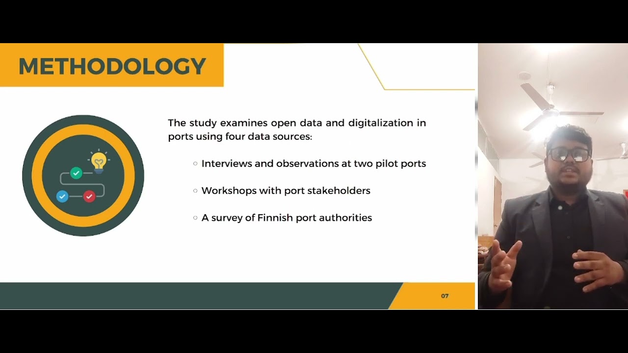 Presentation on 'Port Digitalization with Open Data: Challenges, Opportunities, and Integrations.'