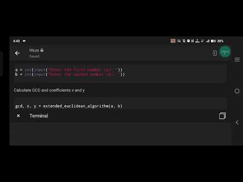 Python Program For Extended Euclidean Algorithm Gcd And Coefficients Calculation