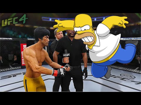 UFC4 | Bruce Lee vs. Homer Simpson (EA sports UFC 4) - rematch